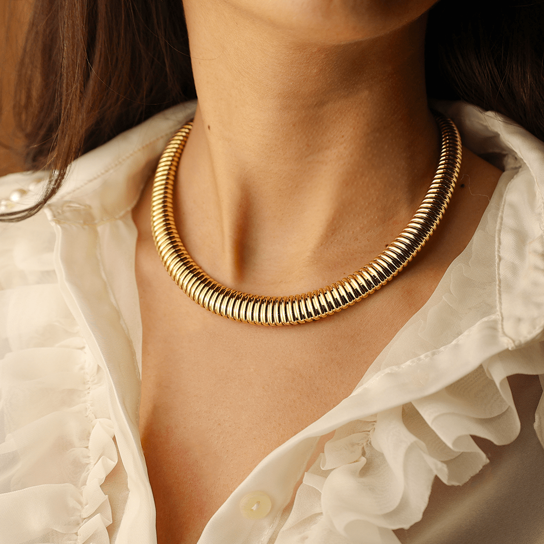 Gargantilla Cleopatra en oro de 19 kl (45 cm) - Gold Store Premium