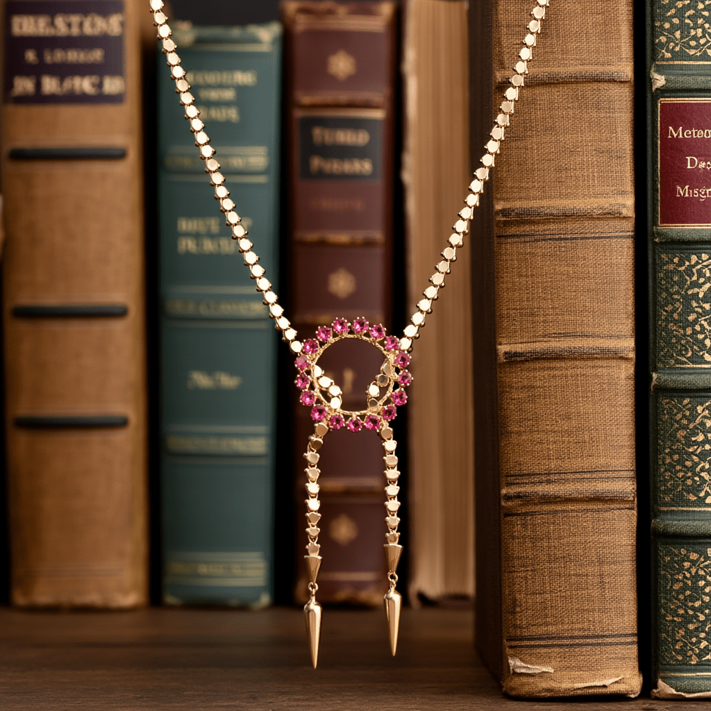 Gargantilha com Granitos em Ouro 19kl com Espinelas (41.5cm) - Loja do Ouro