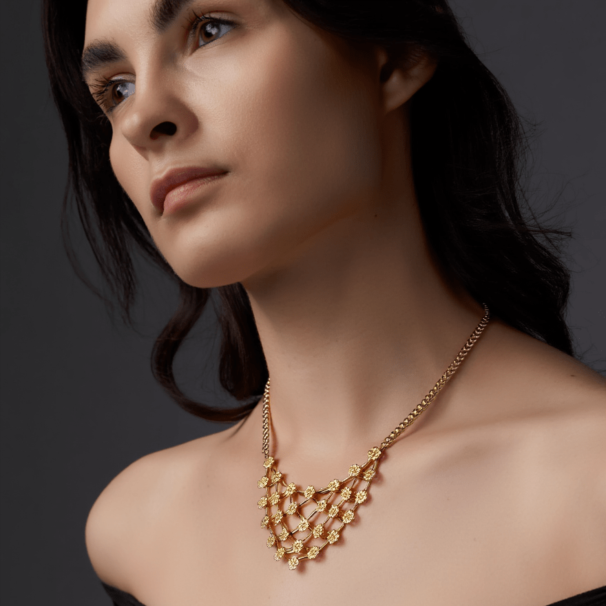 Gargantilha Dona Flor em Ouro (44cm) - Loja do Ouro