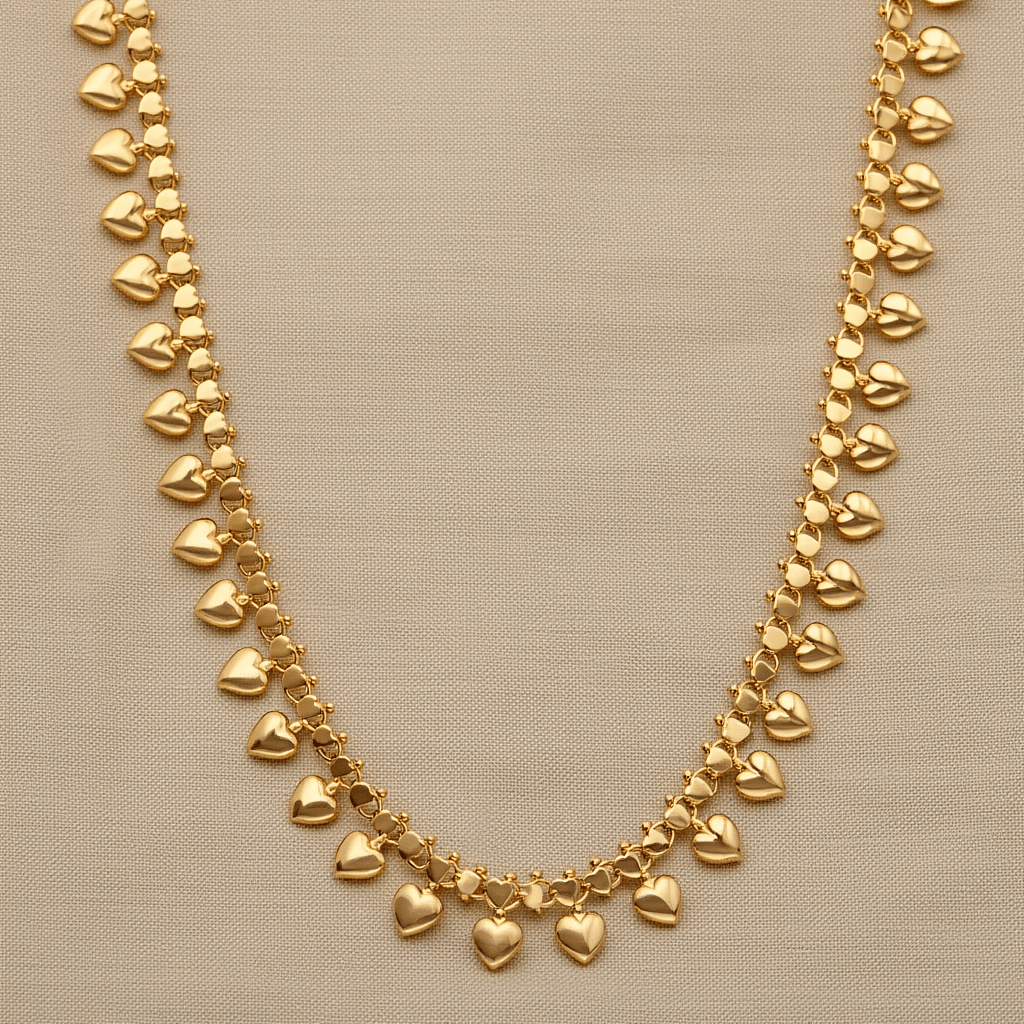 Gargantillas de oro de 19 kl con corazones (45cm) - Gold Store Premium