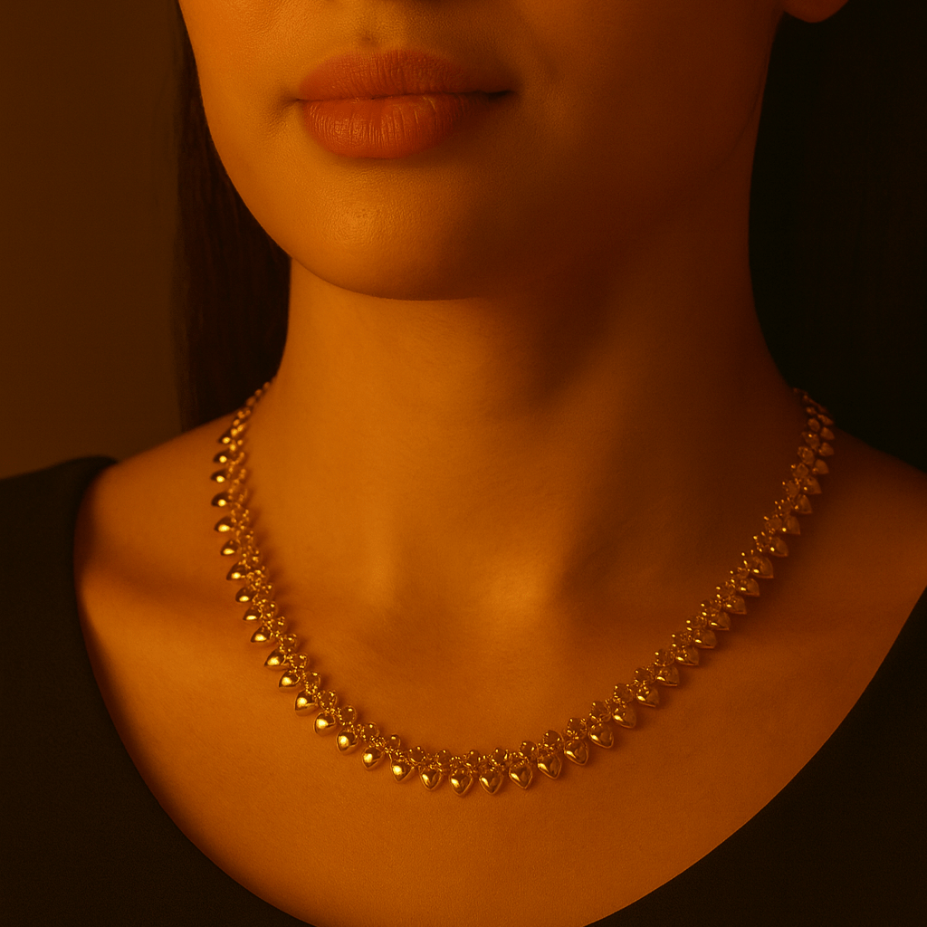 Gargantillas de oro de 19 kl con corazones (45cm) - Gold Store Premium