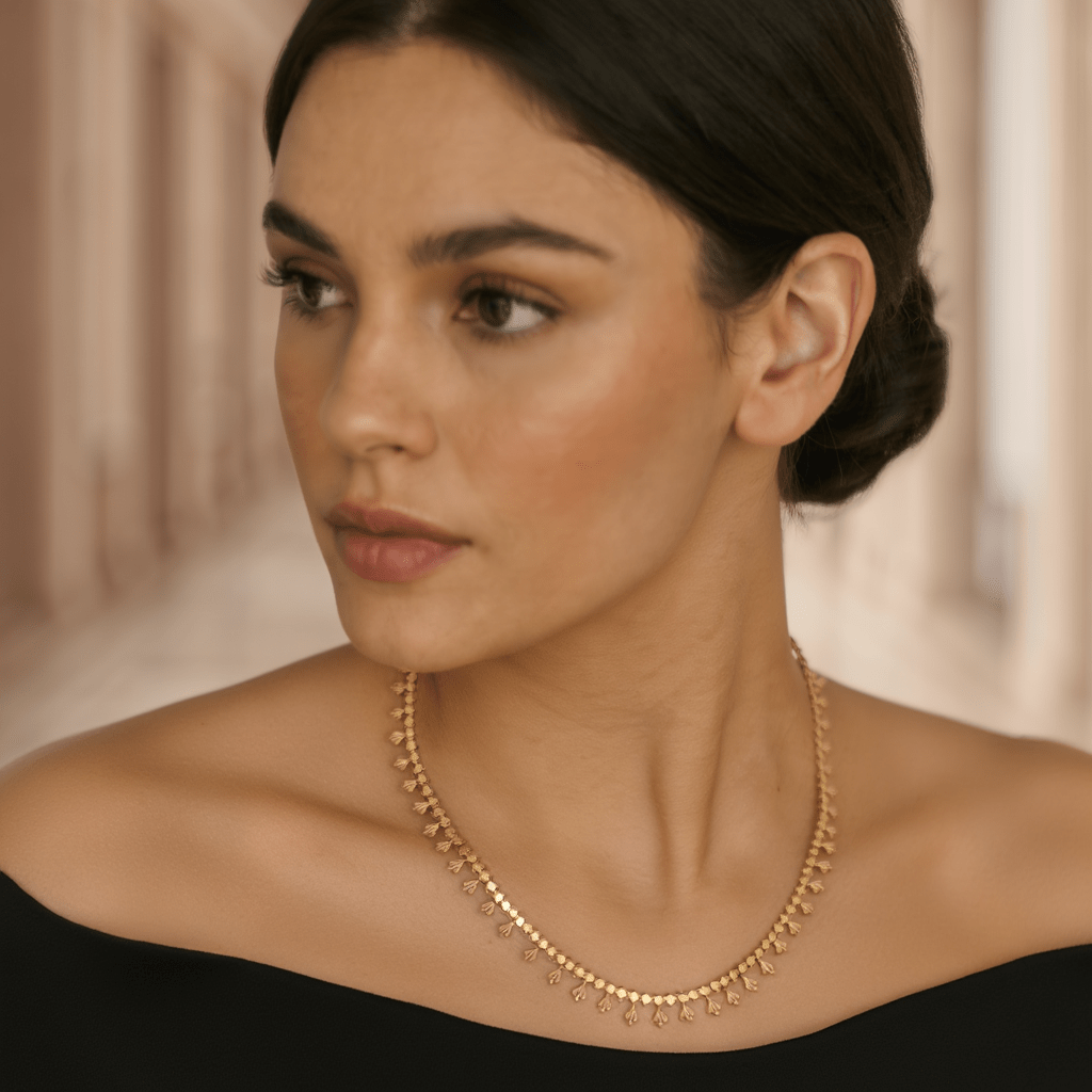 Gargantilha em Ouro 19kl com Motivos da Natureza (46,5cm) - Loja do Ouro