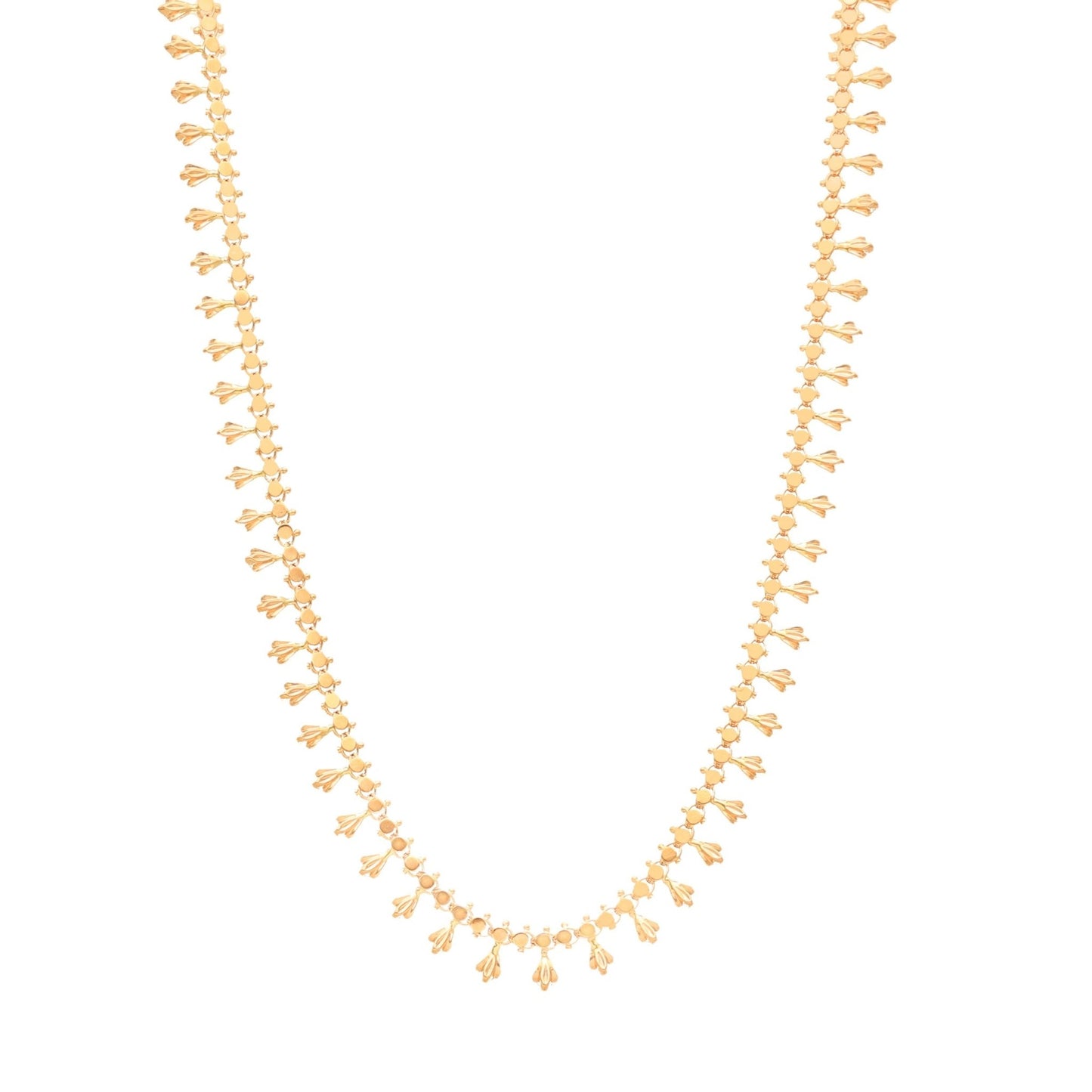 Gargantilha em Ouro 19kl com Motivos da Natureza (46,5cm) - Loja do Ouro
