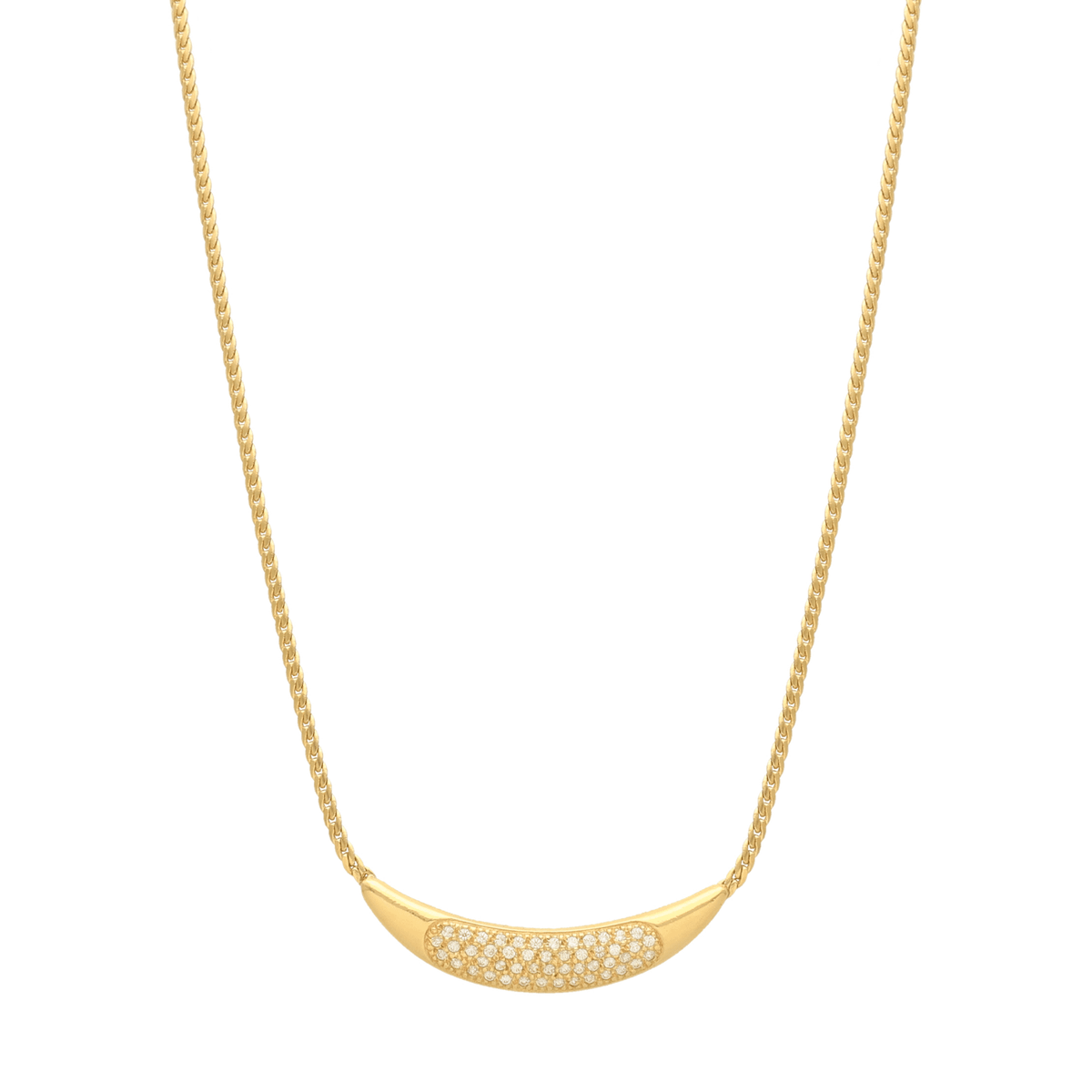 Colar de oro de 19 kl con circonia (40cm) - Gold Store Premium