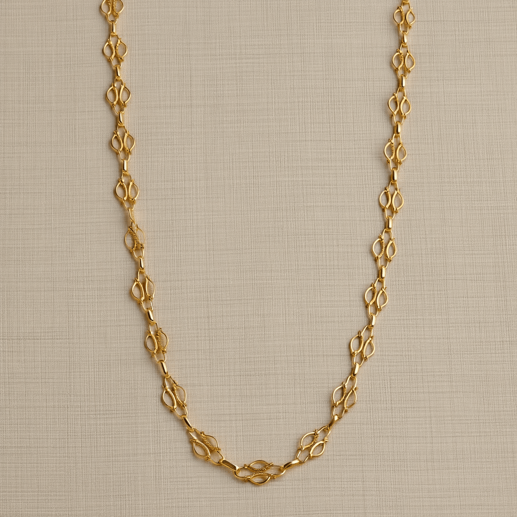 Gargantilla de oro Madame Bella (61cm) - Gold Store Premium