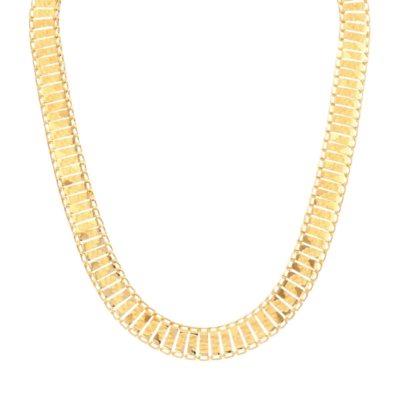 Gargantilha Ondas Marteladas em Ouro 19kl (44cm) - Loja do Ouro