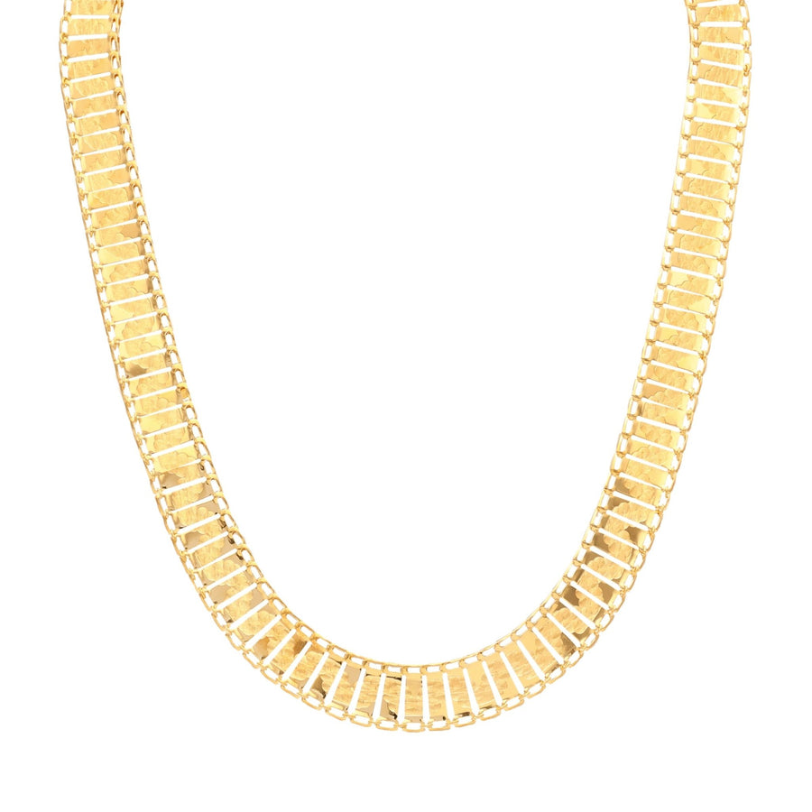Hammered Waves Choker en oro de 19 kl (44 cm) - Gold Store Premium