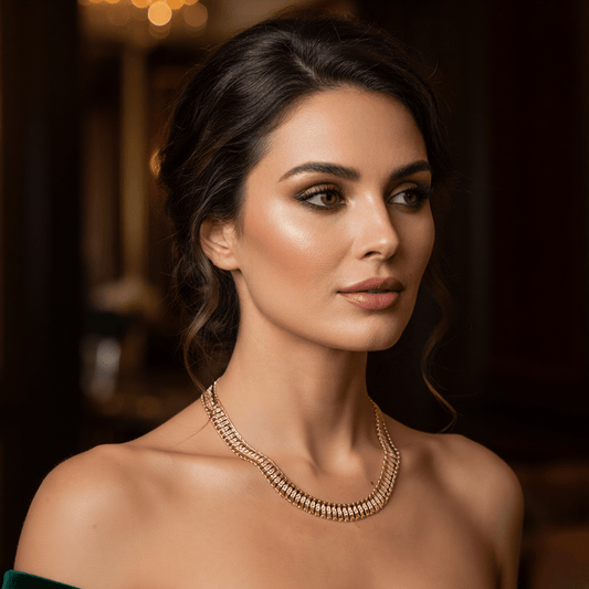 Gargantilha Ondas Marteladas em Ouro 19kl (44cm) - Loja do Ouro