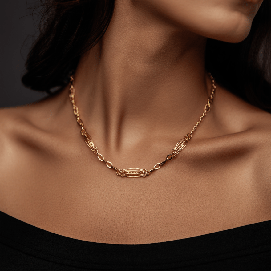 Gargantilla Manor de Oro de 19 kl (43cm) - Gold Store Premium