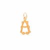 Medalha Letra A em Ouro 19kl com Efeito Raiado (1.1cm)