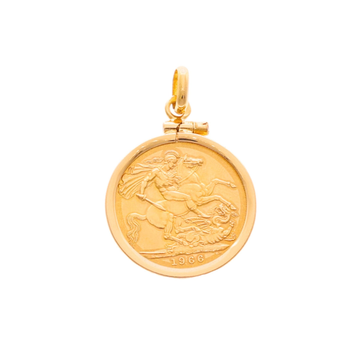 Libra Rainha Elizabeth II (1966) com Aro Simples em Ouro 19kl - Loja do Ouro
