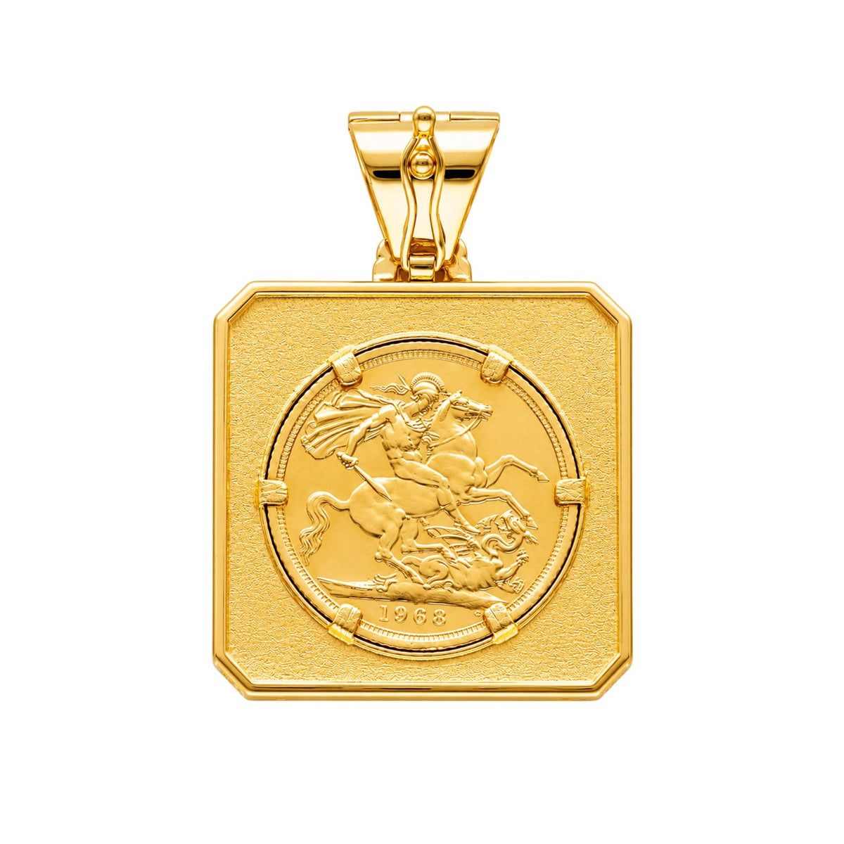 Libra Rainha Isabel II (1868) com Aro Quadrado em Ouro 19kl - Loja do Ouro