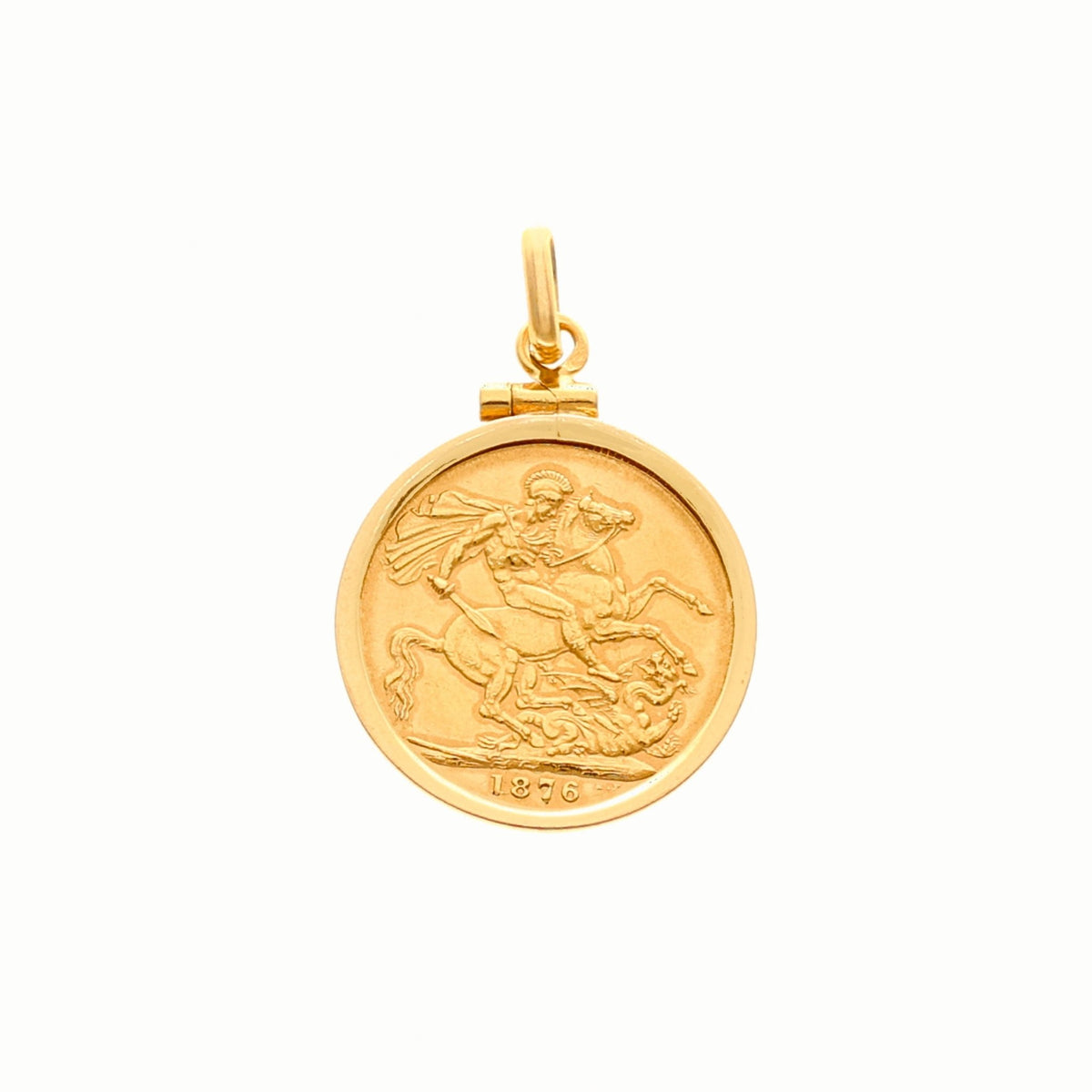 Libra Rainha Victoria (1876) com Aro Simples em Ouro 19kl - Loja do Ouro