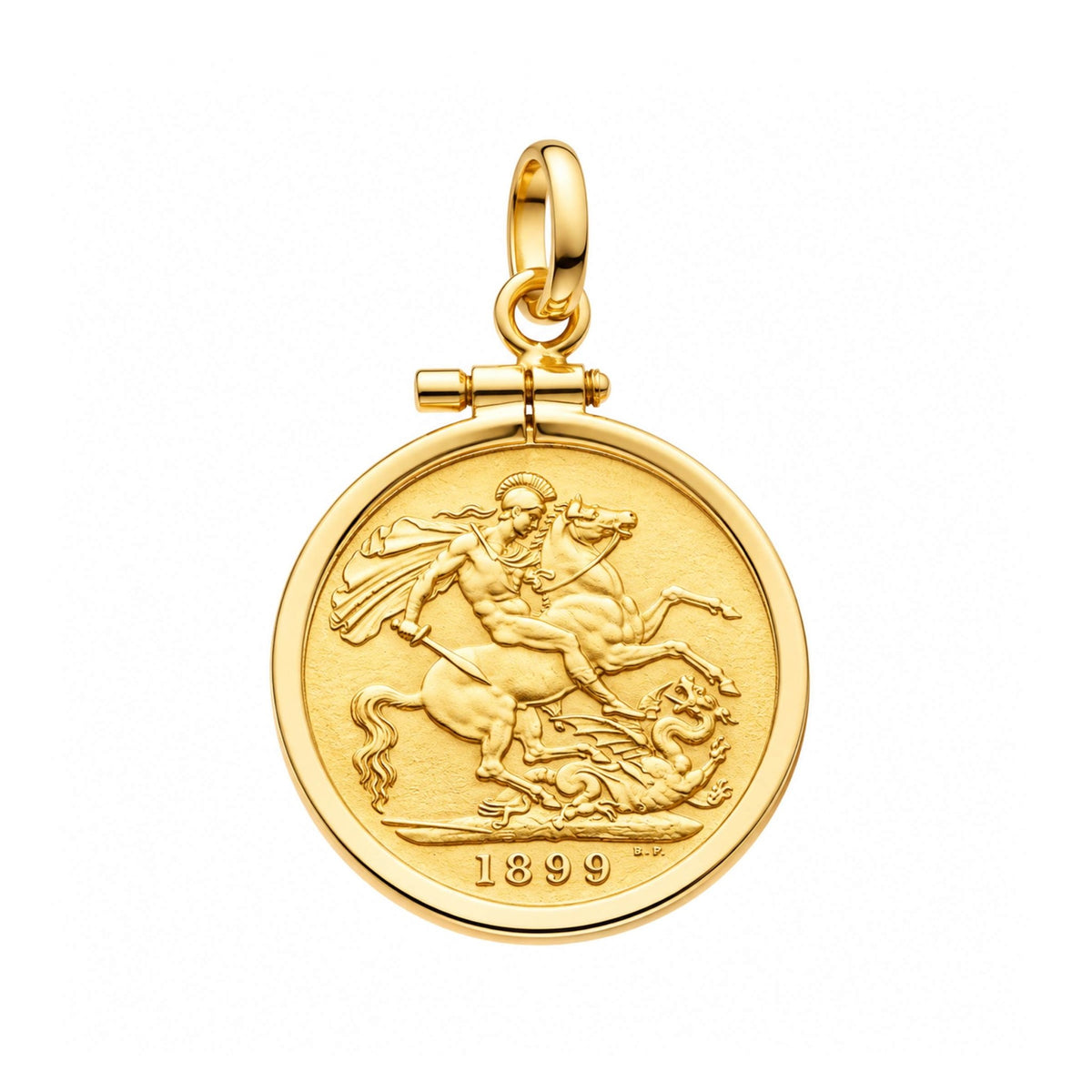 Libra Rainha Victoria (1899) em Ouro de 22kl com Aro Simples em Ouro 19kl - Loja do Ouro