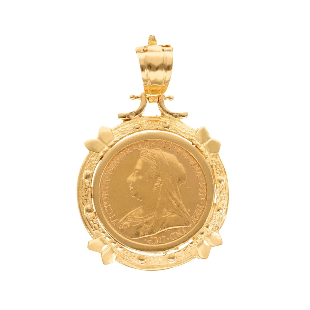 Libra Rainha Victoria (1901) em Ouro com Aro Trabalhado - Loja do Ouro