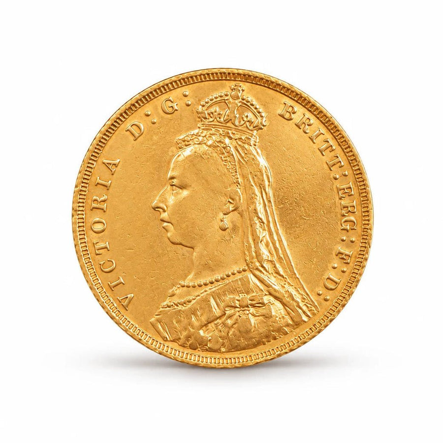 Libra da Rainha Victoria em ouro de 22 quilates, com data de emissão sob consulta.