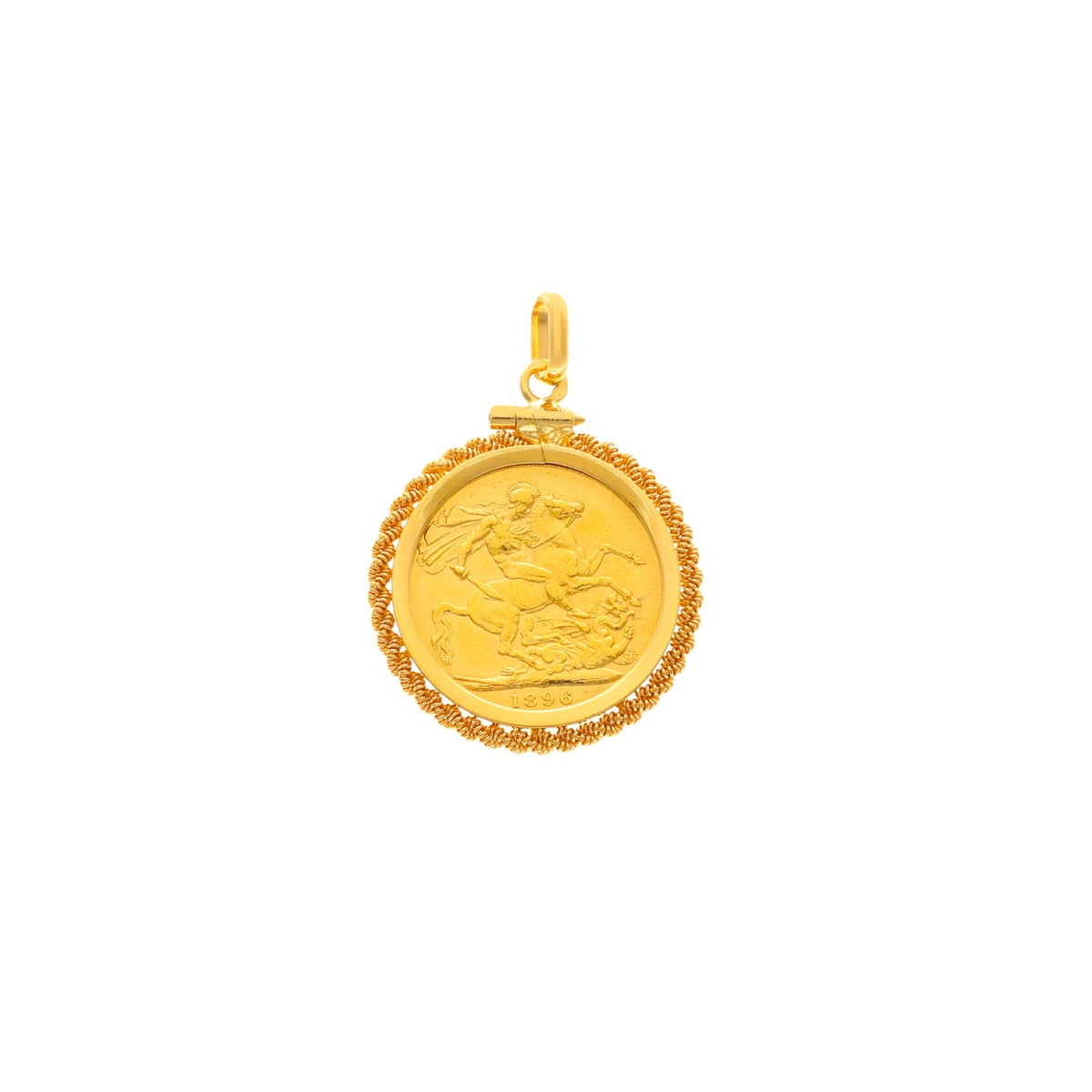 Libra Queen Victoria (1896) con aro de cuerda de oro de 19 kl - Gold Shop