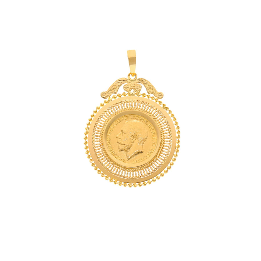 King George V Pound (1912) con aro estilo Dola en oro de 19kl - Gold Store Premium