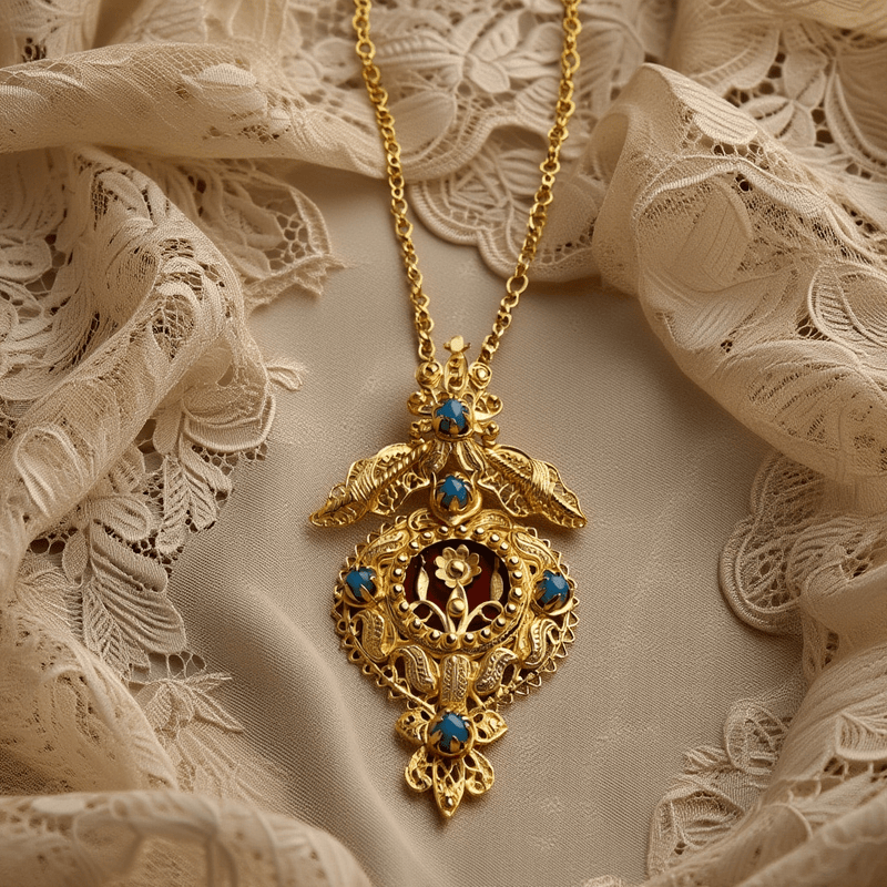 Medalha Amor ao Peito em Prata Dourada (4.7cm) - Loja do Ouro