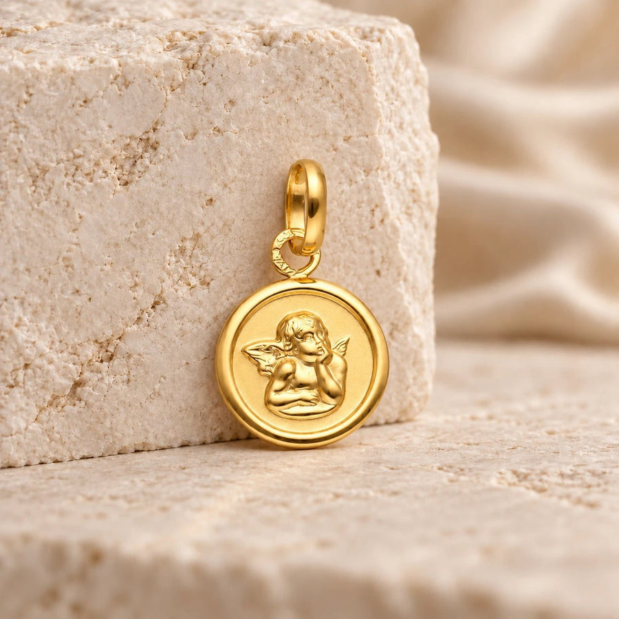 Medalha Anjo da Guarda em Ouro 19kl (1.09cm) - Loja do Ouro