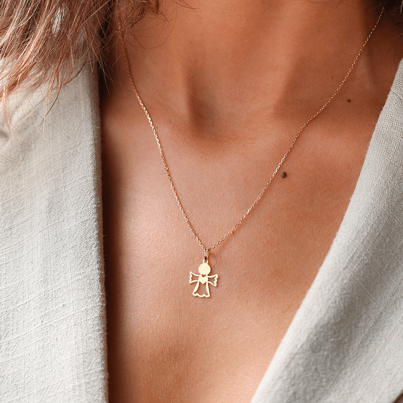 Medalha Anjo da Guarda em Ouro 19kl (1.3cm) - Loja do Ouro