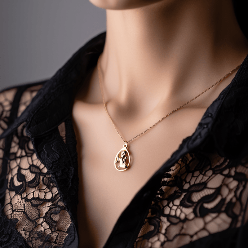 Medalha Anjo da Guarda em Ouro 19kl com Aro Lágrima (1.7cm) - Loja do Ouro