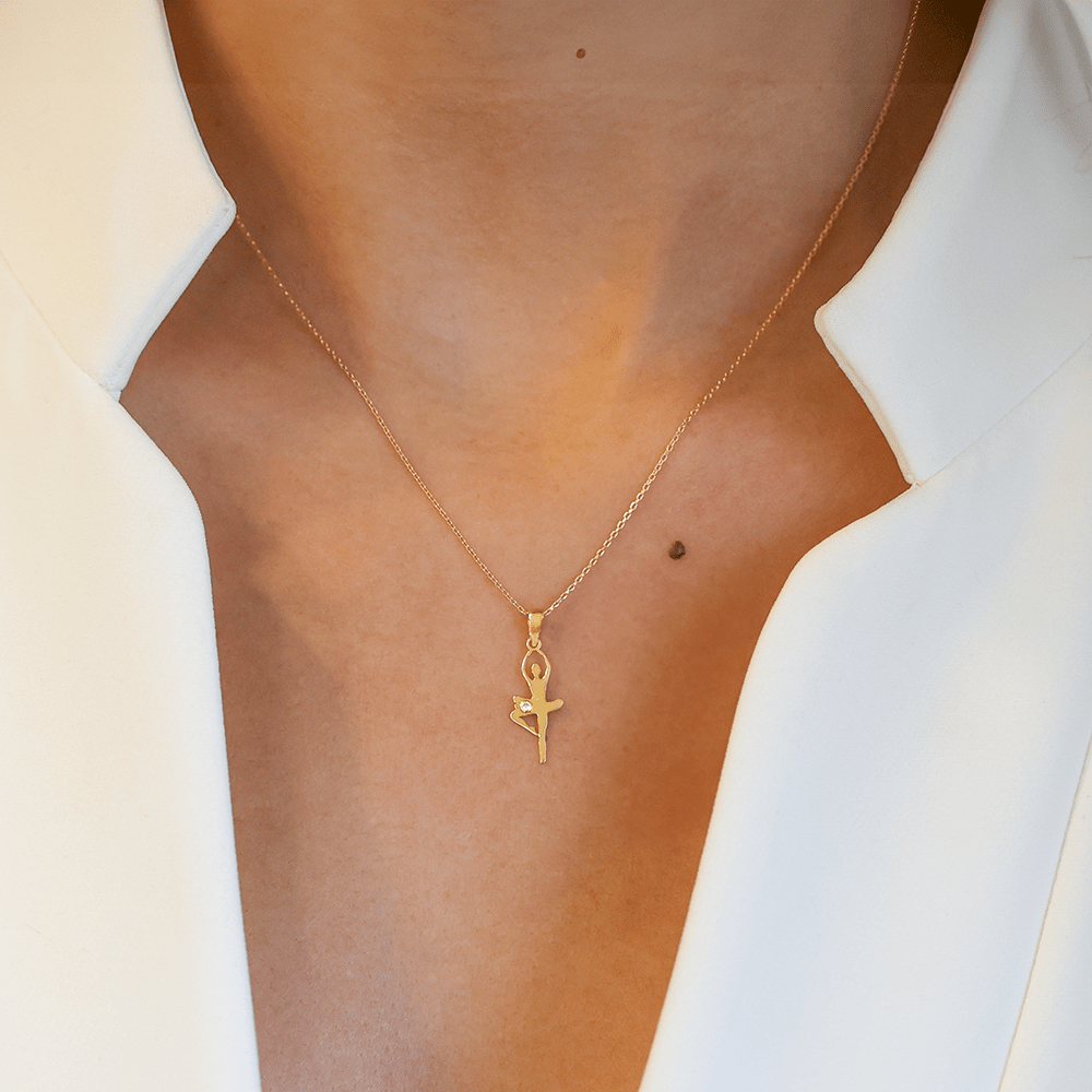 Medalha Bailarina em Ouro 19kl (2.2cm) - Loja do Ouro