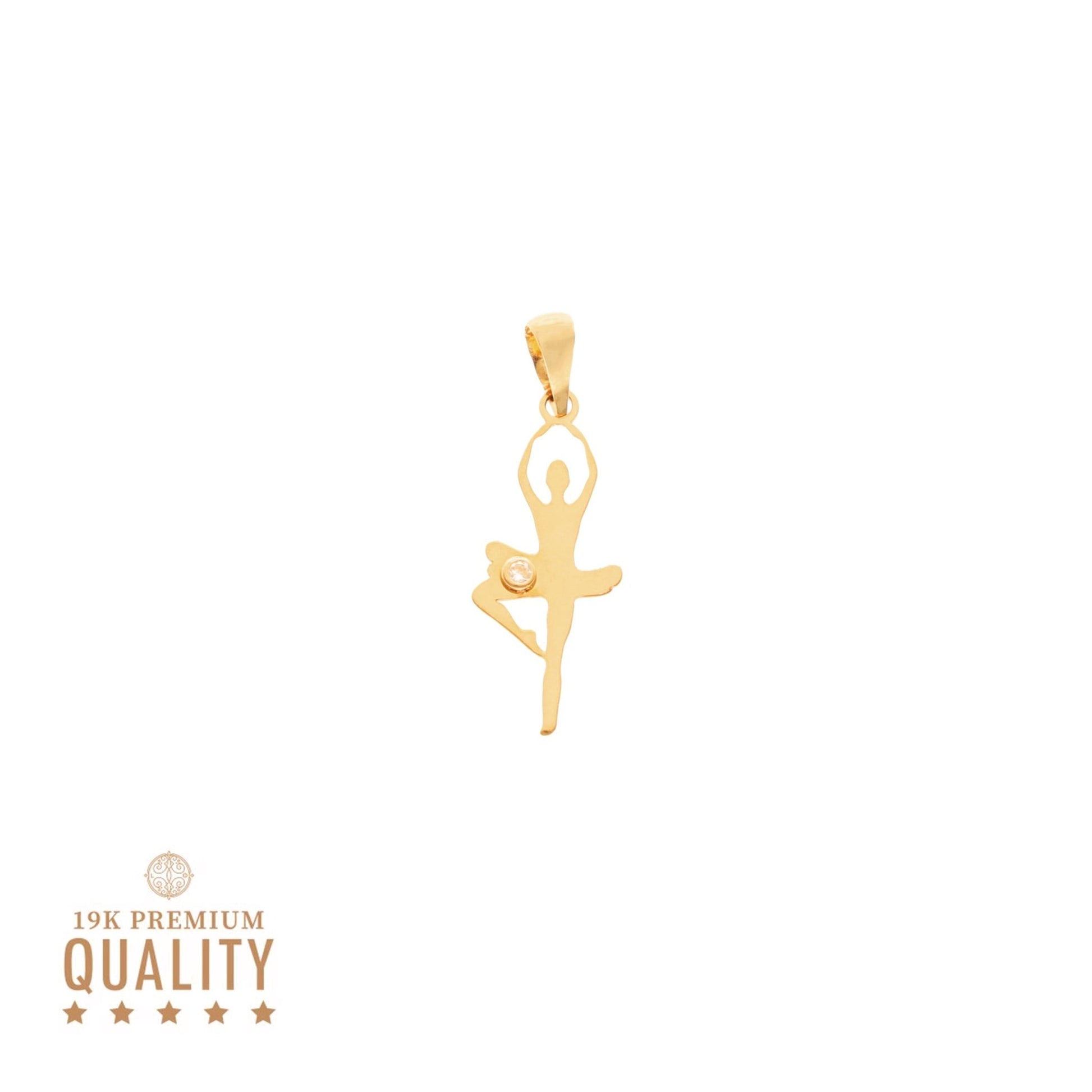 Medalha Bailarina em Ouro 19kl (2.2cm) - Loja do Ouro