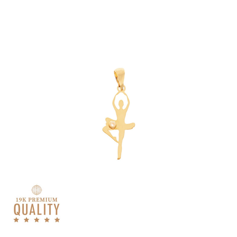 Medalha Bailarina em Ouro 19kl (2.2cm) - Loja do Ouro
