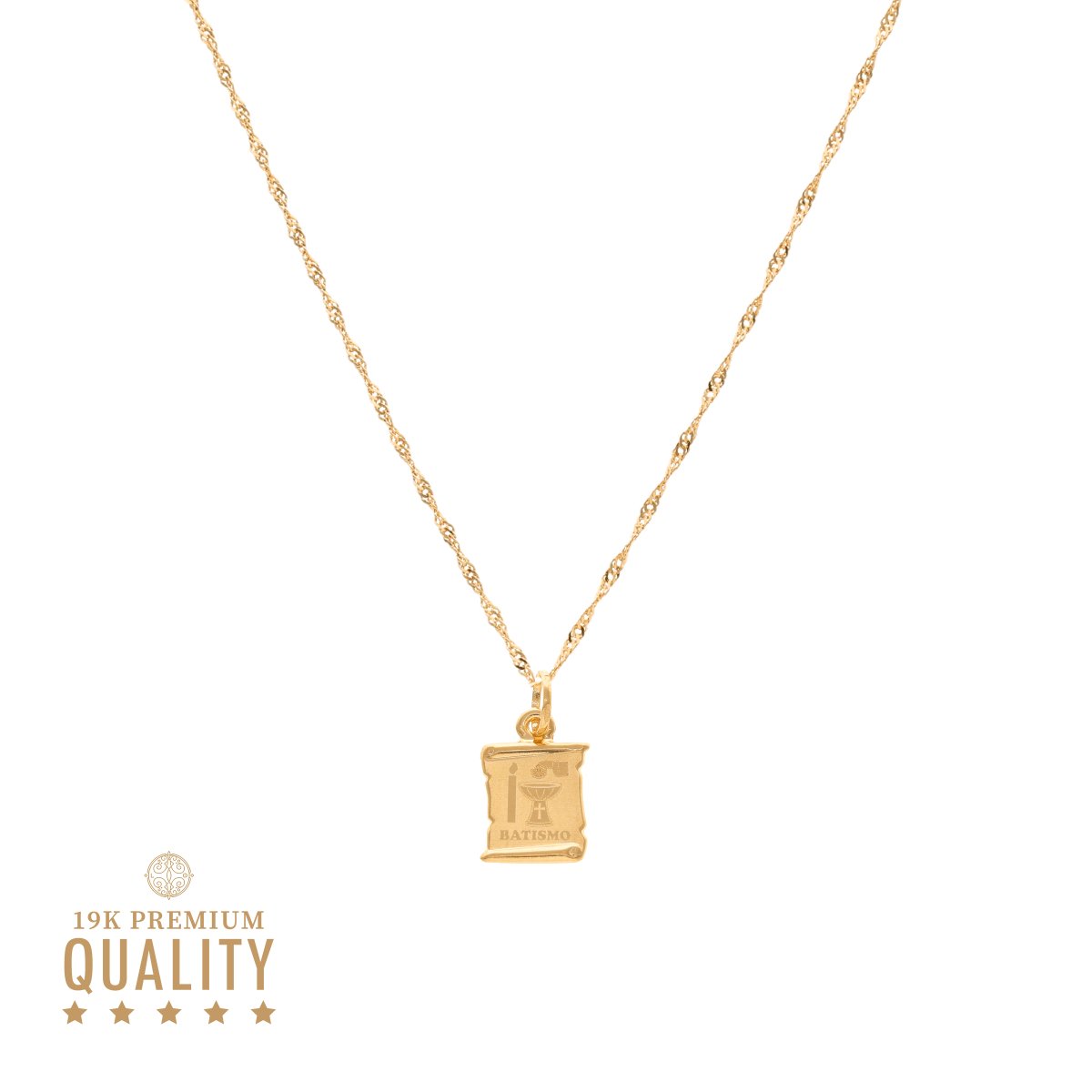 Medalla del Bautismo en 19kl Oro - Gold Store Premium