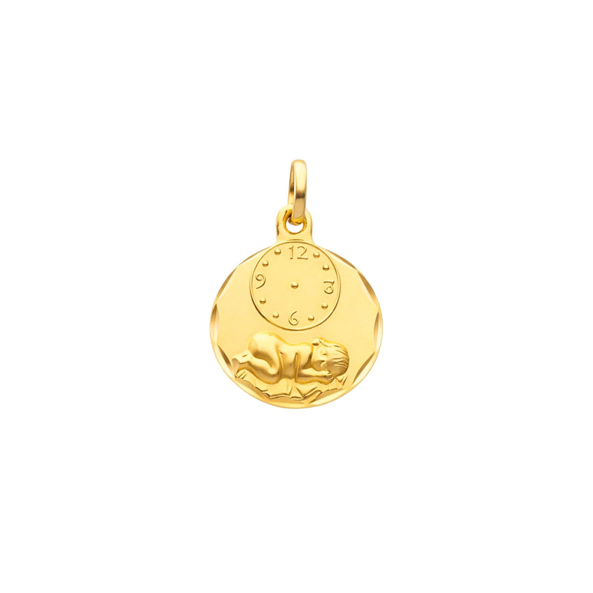 Medalha Bebé em Ouro 19kl com Relógio - Loja do Ouro