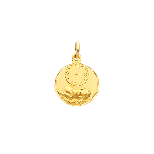 Medalha Bebé em Ouro 19kl com Relógio - Loja do Ouro