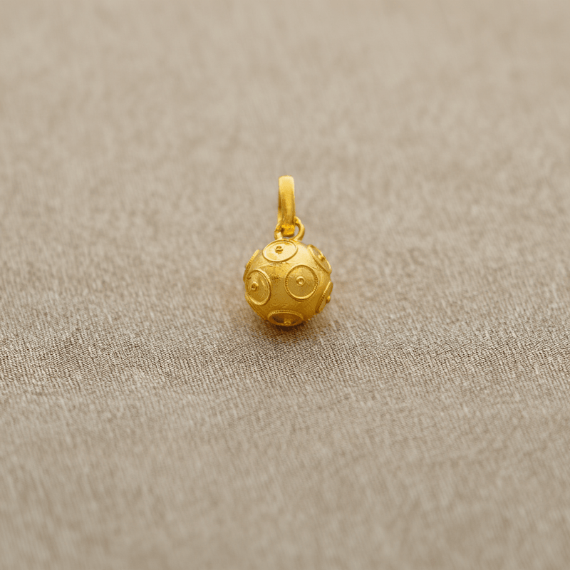 Medalha Bola de Viana Ouro 19kl (1cm) - Loja do Ouro