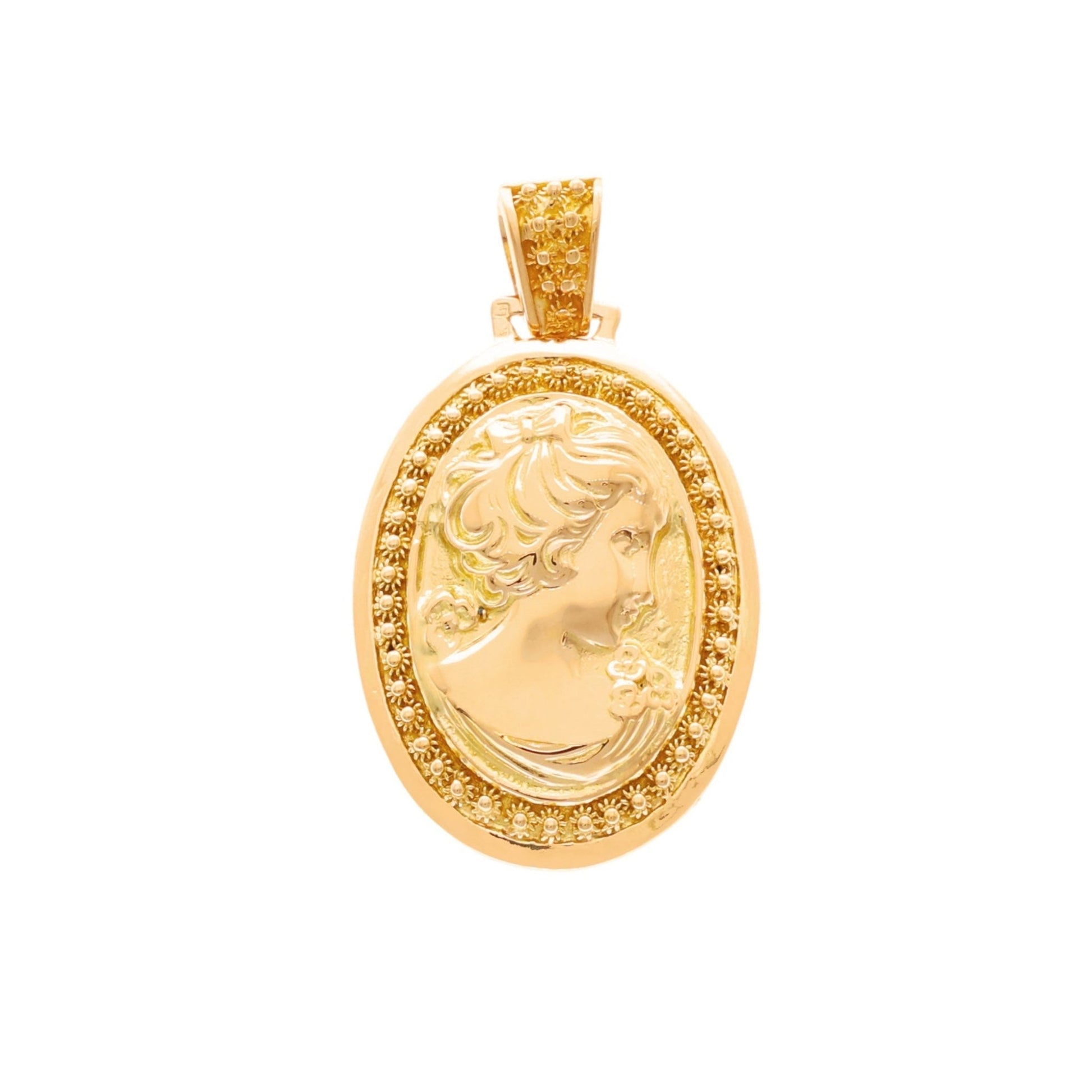 Medalha Camafeu em Ouro 19kl (2.9cm) - Loja do Ouro