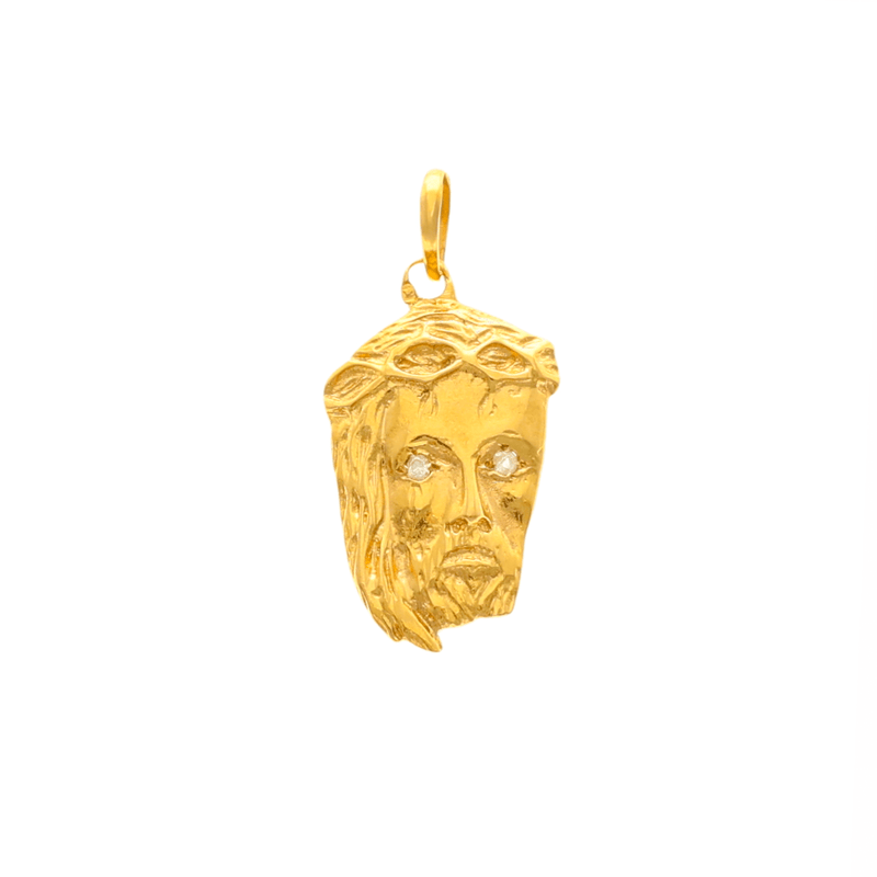 Medalha Cara de Cristo em Ouro 19kl (2.3cm) - Loja do Ouro