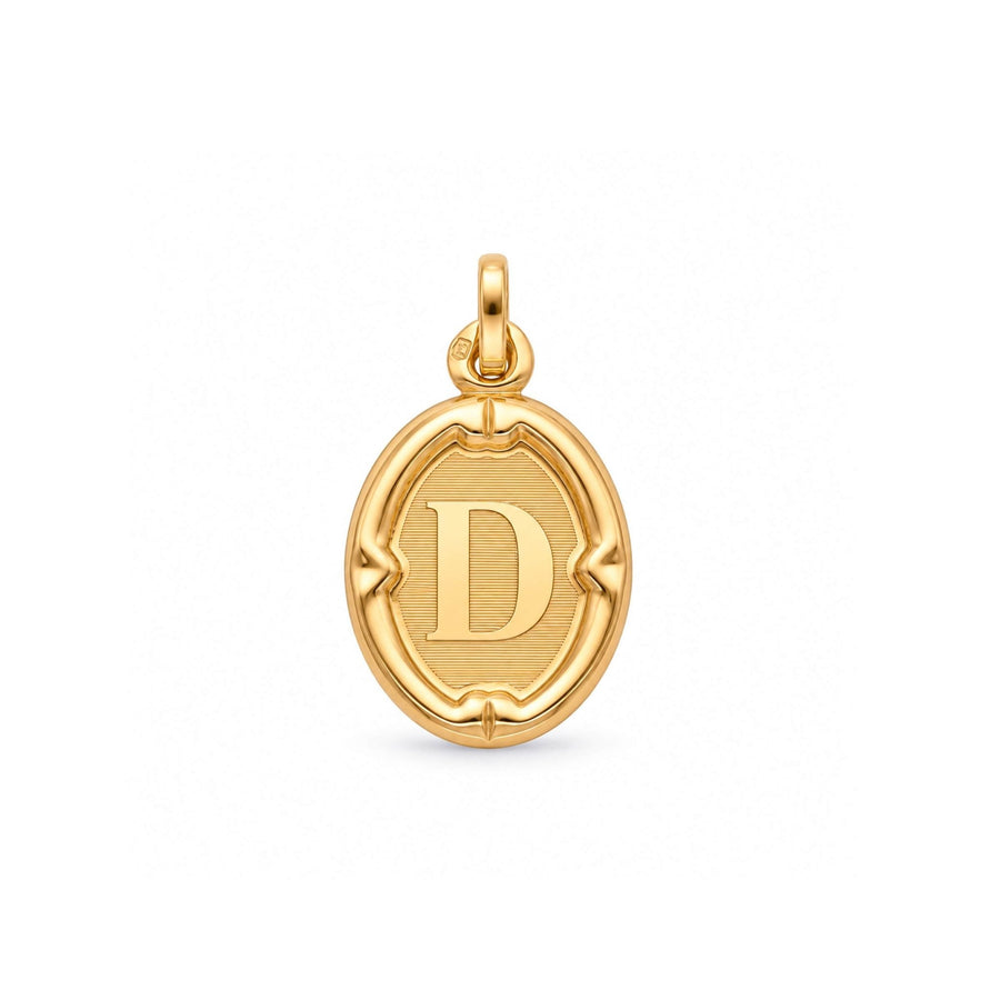 Medalha com Letra D em Ouro 19kl (1,77cm) - Loja do Ouro