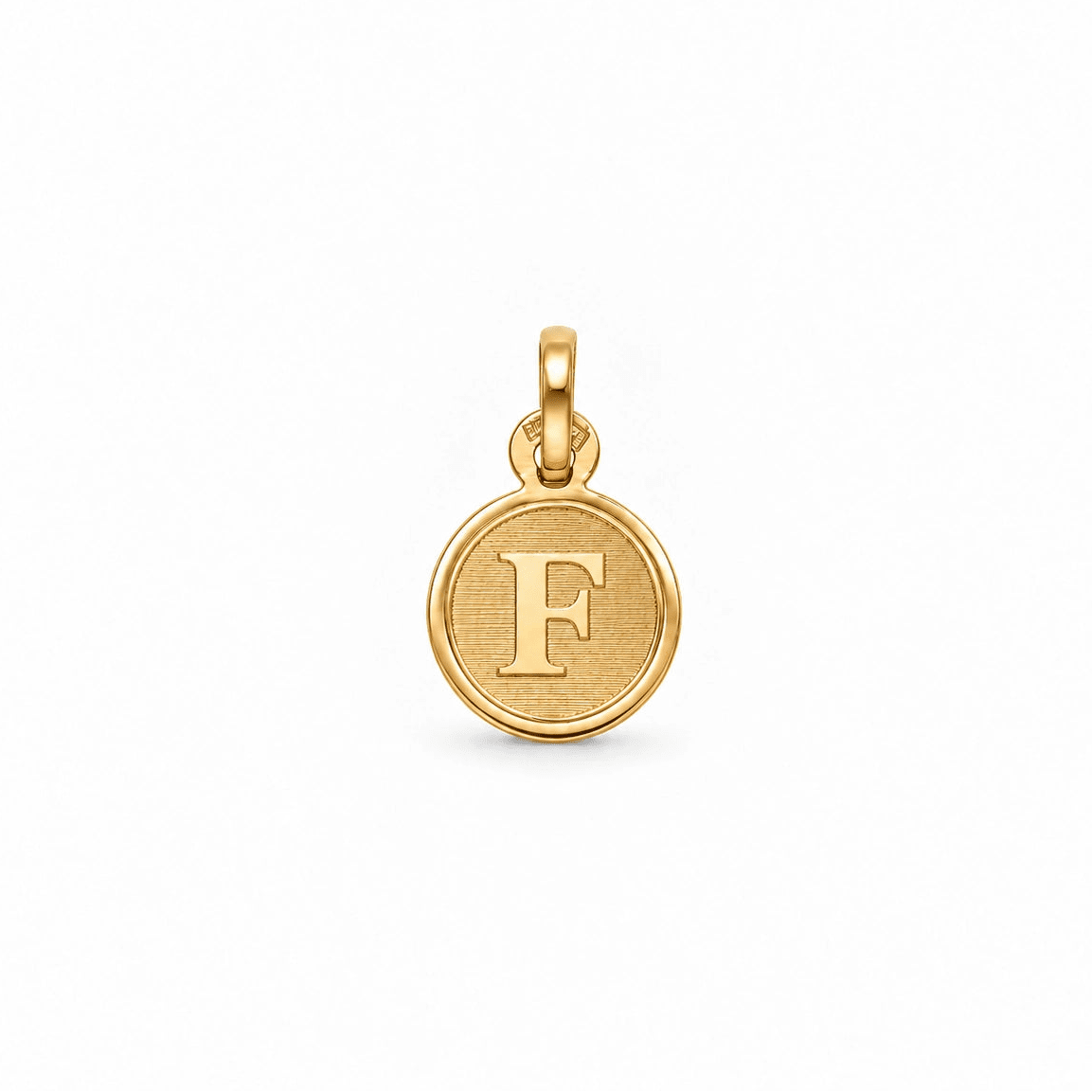 Medalha com Letra F em Ouro 19kl (1 cm) - Loja do Ouro