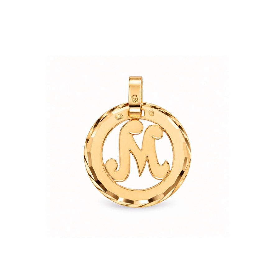 Medalha com Letra M em Ouro 19kl (1,6cm) - Loja do Ouro