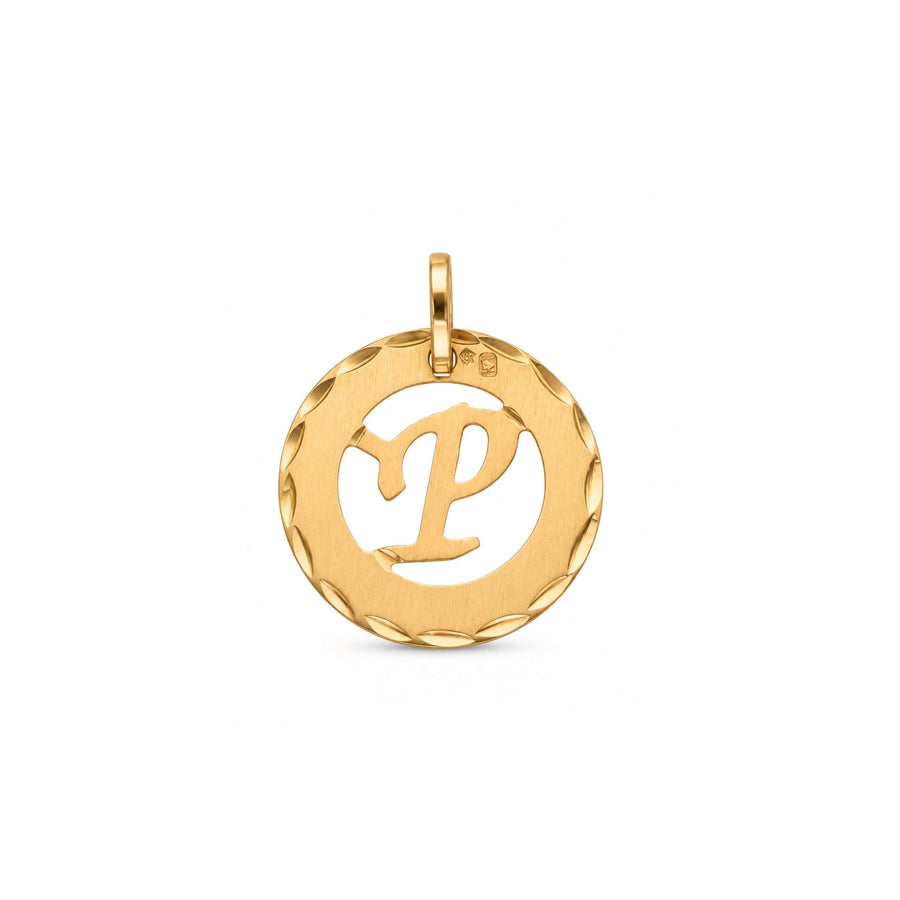 Medalha com Letra P em Ouro 19kl (1,41 cm) - Loja do Ouro