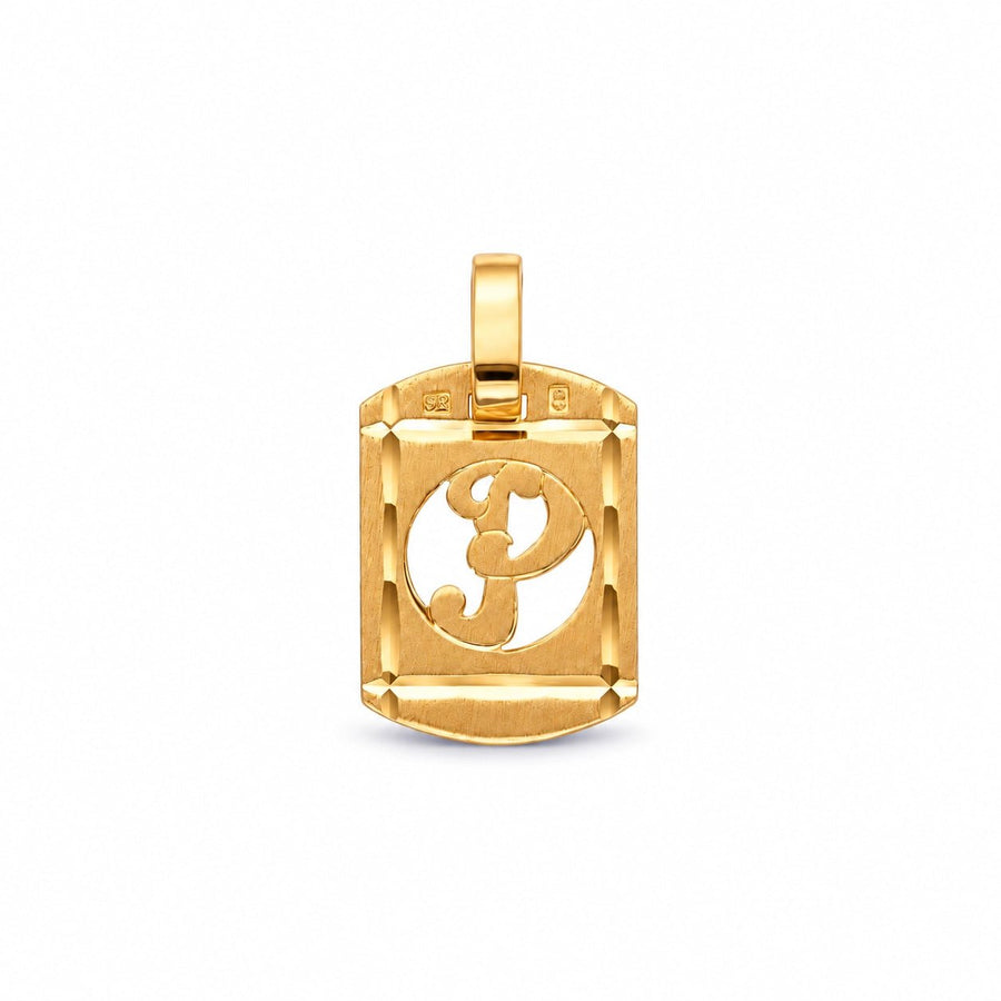 Medalha com Letra P em Ouro 19kl (1,4cm) - Loja do Ouro