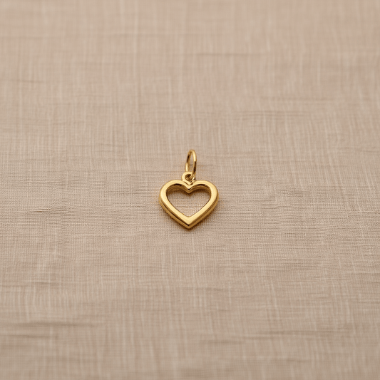 Medalha Coração Aberto em Ouro 19kl (7mm) - Loja do Ouro