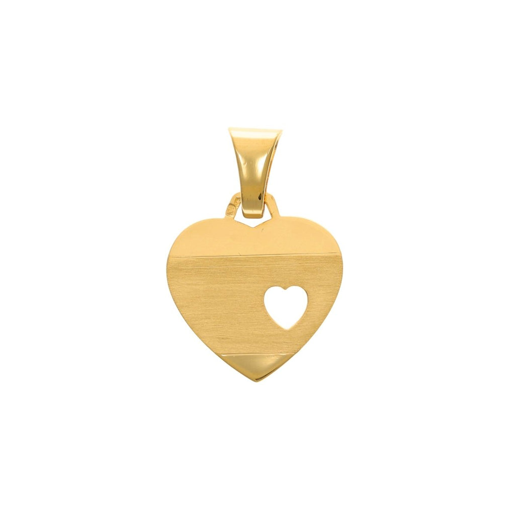 Medalha Coração Duplo em Ouro (1.7cm) - Loja do Ouro