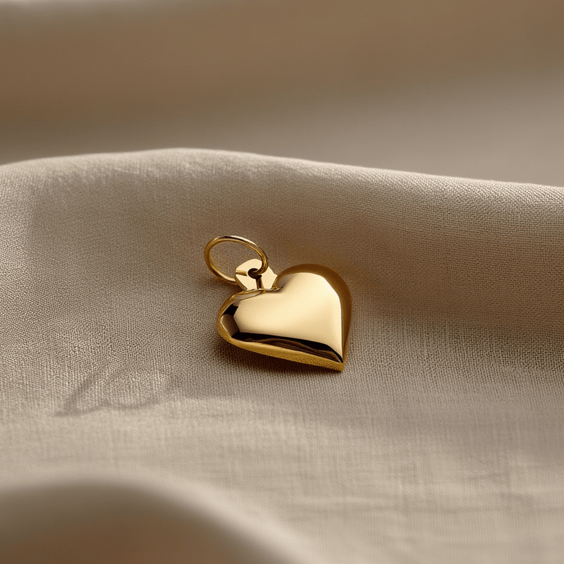 Medalha Coração em Ouro 19kl (9mm) - Loja do Ouro