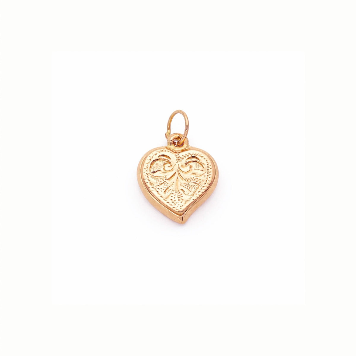 Medalha Coração Floral em Ouro 19kl (1.2cm) - Loja do Ouro