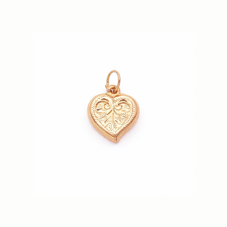 Medalha Coração Floral em Ouro 19kl (1.2cm) - Loja do Ouro