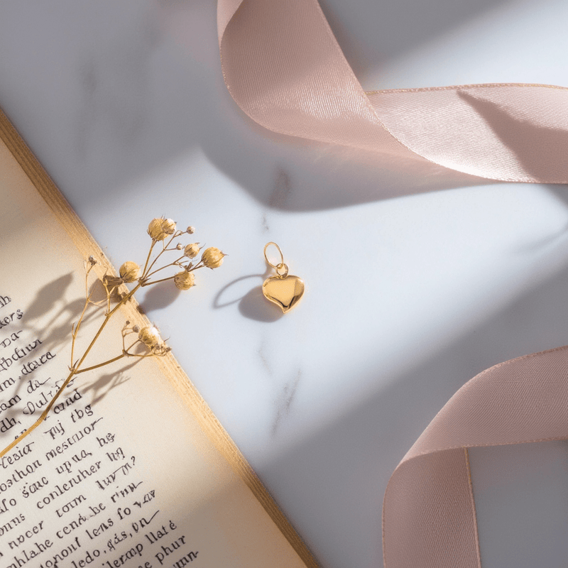 Medalha Coração Liso em Ouro 19kl (9mm) - Loja do Ouro