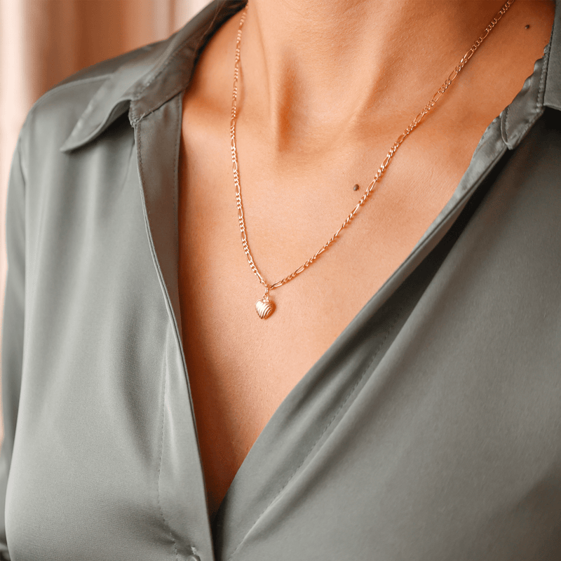 Medalha Coração Raiado em Ouro 19kl (7mm) - Loja do Ouro