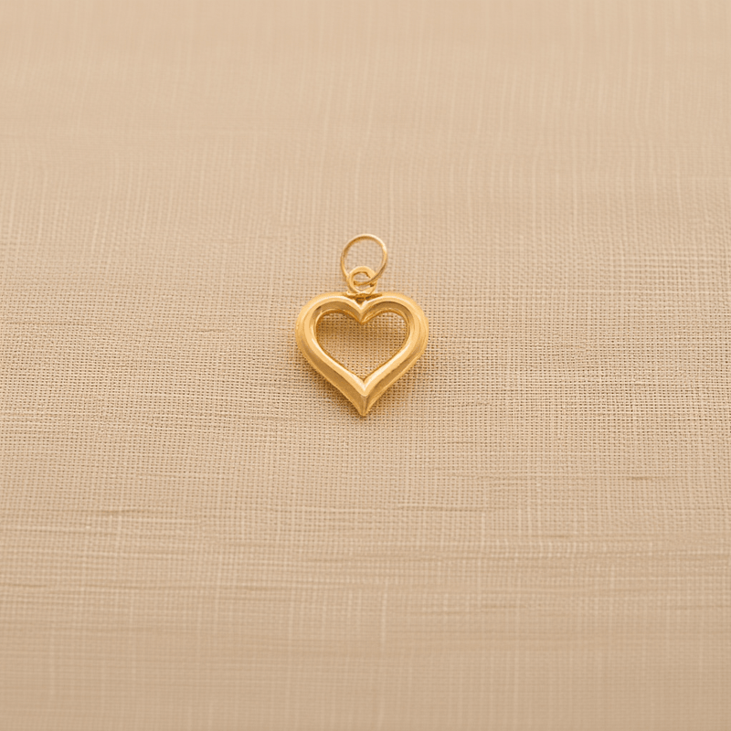 Medalha Coração Recortado em Ouro 19kl (1.3cm) - Loja do Ouro