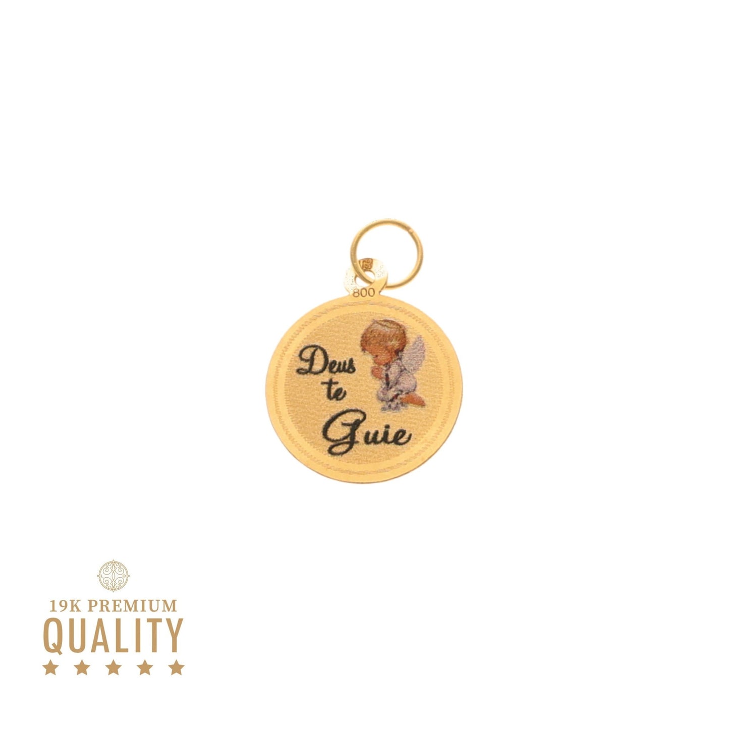 Medalha "Deus te Guie" em Ouro 19kl (1.1cm) - Loja do Ouro