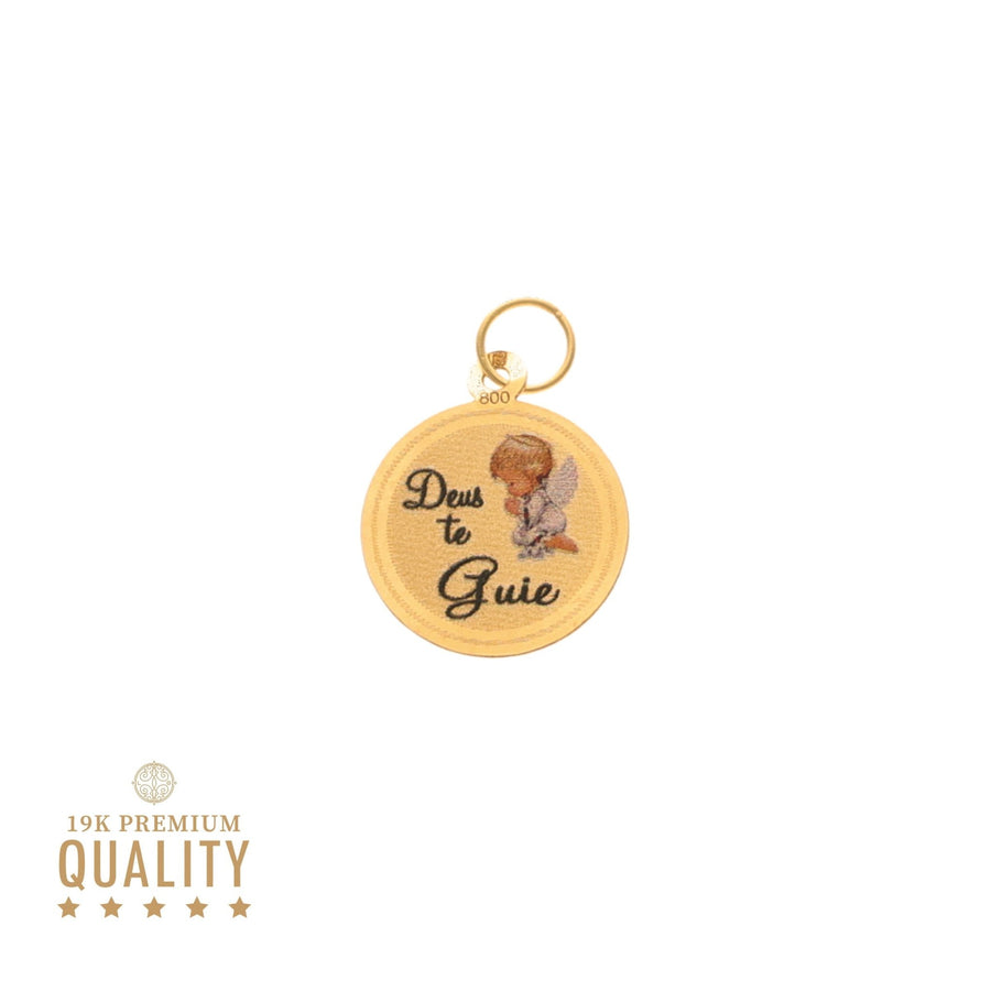 Medalla "God Guide You" en oro 19kl (1,1 cm) - Gold Store Premium
